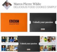RRP £79 BBC Maestro Gift Experience – Marco Pierre White on Delicious Food Cooked Simply | Unique