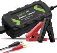 RRP £28.99 RoyPow LiFePO4 Battery Charger, 14.4V 3A Automatic Trickle Battery Charger, 12V Battery