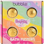 RRP £30 Set of 3 x Bubble T (4 x 150g) Bath Bombs for Girls, Rainbow Edition, Releases Fizz and