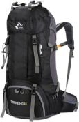 RRP £39.99 Bseash 60L Waterproof Lightweight Hiking Backpack, Outdoor Sport Travel Daypack for