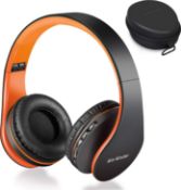 RRP £600, Large Box (36 Pieces) of Wireless Bluetooth Over Ear Stereo Foldable Headphones, with