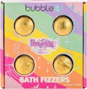 RRP £30 Set of 3 x Bubble T (4 x 150g) Bath Bombs for Girls, Rainbow Edition, Releases Fizz and