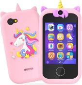 RRP £1,200 Box of 33 x Lenudar Kids Toy Phone with Dual Camera, Unicorns Gifts Touchscreen