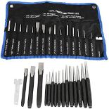 Mechanics Punch and Chisel Set, 16 Pieces Heavy Duty Anti-Rust Mechanics Punches and Chisel Set