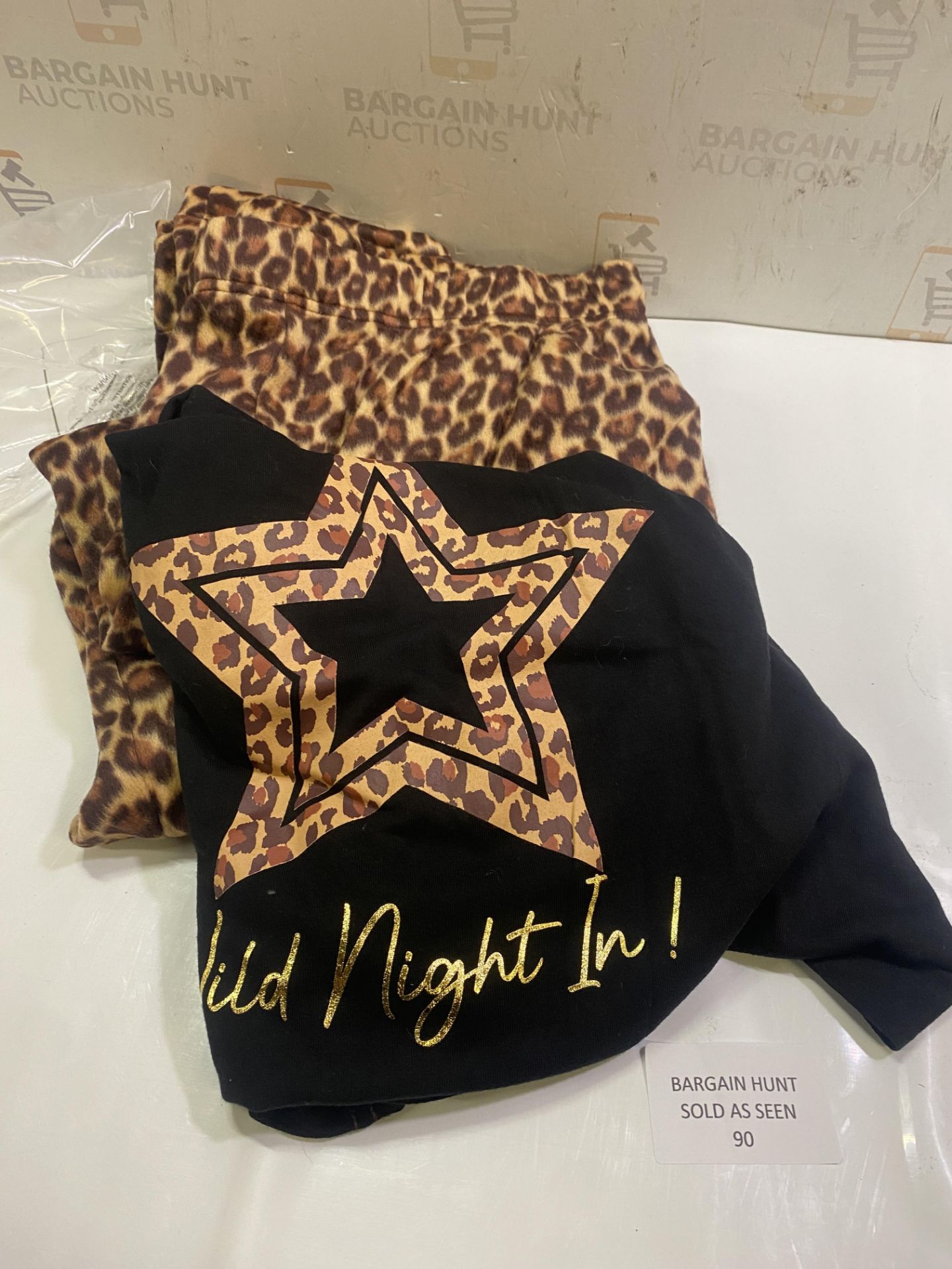 Keanu Ladies Microfleece Pyjama Set - Leopard Print Wild Night In Design - Jersey Top Soft Fleece - Image 2 of 2