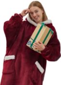 Bedsure Wearable Blanket Hoodie Women - Sherpa Fleece Hoodie Blanket for Adults