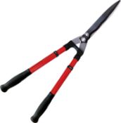 TABOR TOOLS B212A Telescopic Hedge Shears with Wavy Blade and Extendable Steel Handles. Extendable
