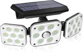 RRP £160, Set of 8 x Solar Lights Outdoor, Motion Sensor Security Light with 270° Wide Angle, 3