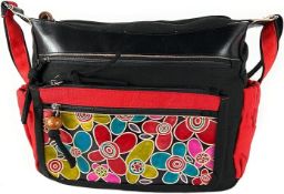 RRP £48.99 Masha Bag Indian Cotton and leather shoulder bag For Women Ethnic Boho Handbag Hippie