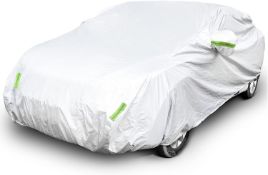 RRP £29.99 Haipky Universal Car Cover 190T Full Waterproof Breathable Scratch Rain Snow Heat