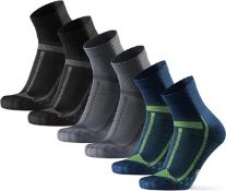 RRP £29.95 DANISH ENDURANCE Cushioned Running Socks for Long Distances, Quarter Length, Anti-Blister