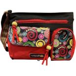RRP £53.99 MACHA BAG in cotton and leather inserts with colorful prints, Handbag Shoulder bags in