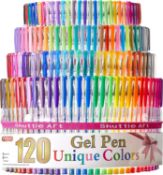 RRP £24.99 Shuttle Art Gel Pens, 120 Colours Gel Colouring Pens for Adults Pack, Gel Pen Set with