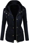 RRP £39.99 PRIME Ladies Parka Jacket Women Summer Light Weight Cotton Casual Trench Coat PK-02 (