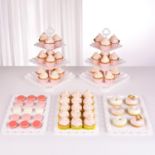 RRP £90, Collection of Cake Stands Cupcake Display Stands, 6 Pieces