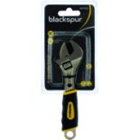 RRP £45 Set of 9 x blackspur 15cm Forged Steel Adjustable Wrench - Universal Adjustable Wheel Nut