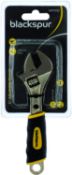RRP £45 Set of 9 x blackspur 15cm Forged Steel Adjustable Wrench - Universal Adjustable Wheel Nut