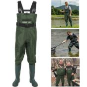 RRP £59.99 Night Cat Nylon/PVC Waterproof Fishing Waders for Men & Women with Boots, 40 EU