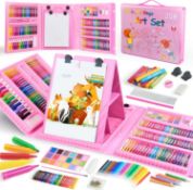 TOMMYHOME Drawing Kit 208PCS Deluxe Colouring Art Set for Kids 6-12 Drawing & Painting Set with