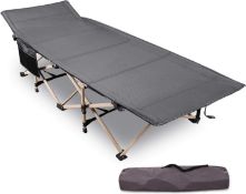 RRP £67.99 REDCAMP Camp Bed for Adults, 28" Extra Wide Heavy Duty Folding Camping Bed for Travel