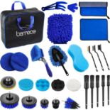 Bemece 29 Piece car detailing kit, car cleaning kit for Cleaning Wheels, Interior, Exterior,