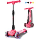 RRP £59.99 LOL-FUN 3 Wheel Toddler Scooter for Kids Ages 3-12 Years Old Boy Girl with 4 Adjustable