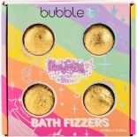 RRP £120 Set of 12 x Bubble T (4 x 150g) Bath Bombs for Girls, Rainbow Edition, Releases Fizz and