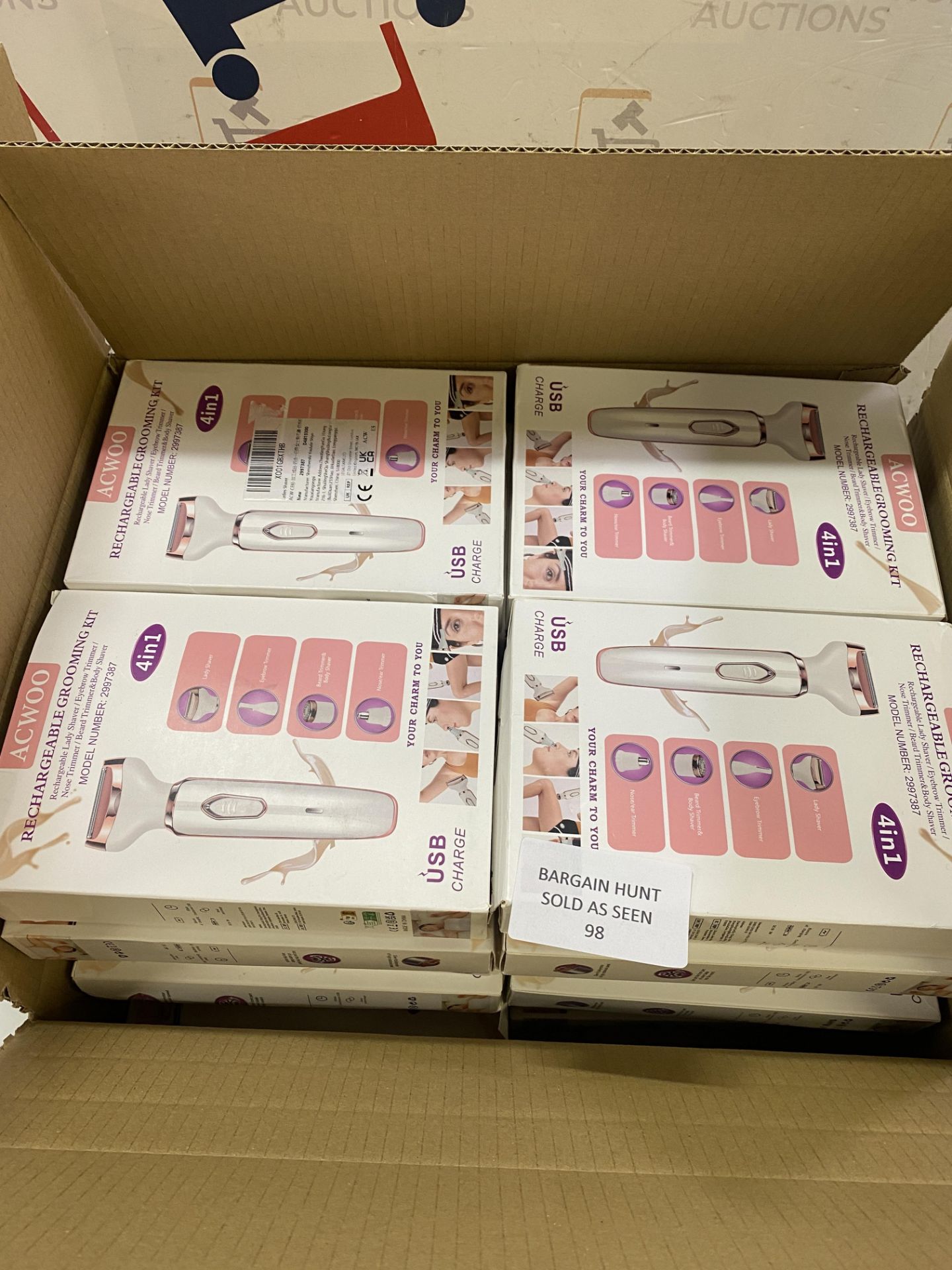 RRP £480, Set of 24 x ACWOO Cordless 4 in 1 Electric Lady Shaver for Women, Rechargeable Painless - Image 2 of 2