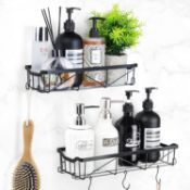 Set of 3 x (2-Pack) SueH Design Shower Caddy, Adhesive Shower Organiser Rustproof Shower Shelves