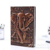 RRP £40, Set of 5 x UMiWEi Vintage 3D Elephant Embossed Leather Notebook DND Notebook Travel