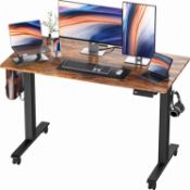 RRP £109 BEXEVUE Height Adjustable Electric Standing Desk - 100x60 cm Stand Up Table Desk Thick