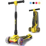 RRP £59.99 LOL-FUN 3 Wheel Toddler Scooter for Kids Ages 3-12 Years Old Boy Girl with 4 Adjustable