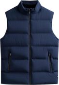 RRP £27.99 PanLidapan Men Gilet Outerwear Vests Casual Winter Sleeveless Zipper Warm Jacket Coat