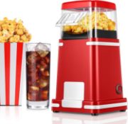 Popcorn Maker Retro - High Power Electric Popcorn Machine - Hot Air Popcorn Popper - Cyclone Design-