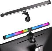 RRP £29.99 Quntis Monitor Light bar with RGB Backlight, 40cm Computer Monitor Lamp with Dimmer and