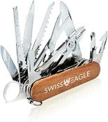 RRP £24.99 Swiss Eagle Multi-Tool Army Knife - Packs 30 Tools In Your Pocket