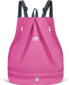 RRP £80, Set of 8 x Besrina Waterproof Gym Bag for Girls, Dry/Wet Swimming Backpack with Shoe