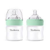 RRP £240 Set of 10 x Yooforea 2-Pack New Version Silicone Coated Glass Baby Bottle I Anti-Colic,
