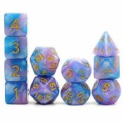 RRP £500, Lot of 80 x Haxtec 6pcs DND Dice Polyhedral d&d Dice for Dungeons and Dragons (pink blue