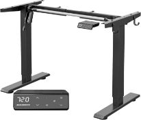 RRP £179 MAIDeSITe Height Adjustable Electric Standing Desk Frame Two-Stage with Heavy Duty Steel