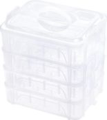 RRP £27.99 New brothread 4 Layers Stackable Clear Storage Box/Organizer for Holding 80 Spools Home