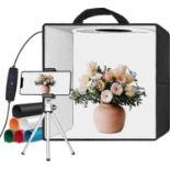 RRP £34.99 EMART Light Box Photography, 12"x12" Product Photo Studio Lightbox with 120 LED Lights