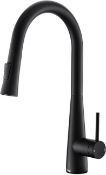 RRP £53.99 Tohar Black Kitchen Tap, Kitchen Tap with Pull Out Spray Stainless Steel Kitchen Mixer