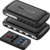 RRP £23.99 Fosmon 4-Port HDMI Switch 4K with Picture-In-Picture PIP, 4x1 Auto Switcher Automatic