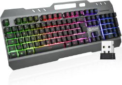 RRP £24.99 KLIM Lightning Wireless Keyboard - 2024 - Metal Frame and Durable Keys - Mechanical