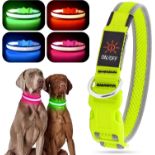 RRP £60 Set of 5 x Light up Dog Collar, USB Rechargeable LED Dog Collar, Adjustable Flashing Dog