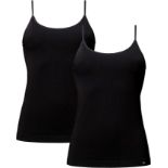 RRP £22.95 DANISH ENDURANCE Women's Seamless Bamboo Camisole Tank Top, Adjustable Straps,