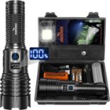 RRP £34.99 Shadowhawk Torch LED Super Bright Rechargeable, Flashlight Battery Powered, Powerful