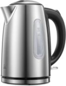RRP £27.99 3000W Fast Boil Kettle, FOHERE Stainless Steel Cordless Electric Kettle, BPA-Free Hot