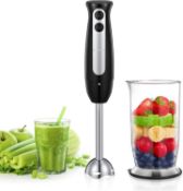 FOHERE Hand Blender with 700ml Beaker, Electric Stick Blender for kitchen, 2-Speed Immersion